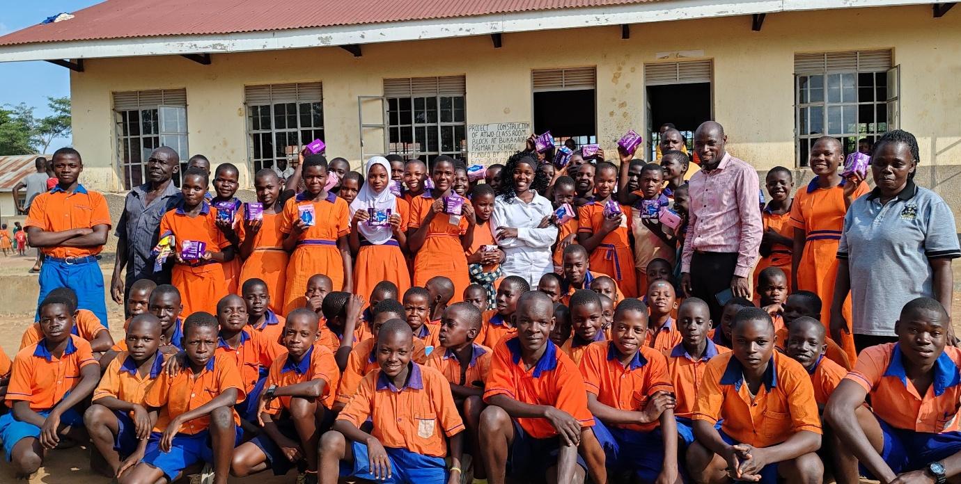 HACM menstrual health outreach at a school